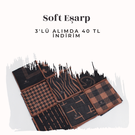 Soft Eşarp 3 Adet 510 TL Yerine  470 TL